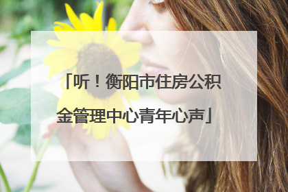 听！衡阳市住房公积金管理中心青年心声