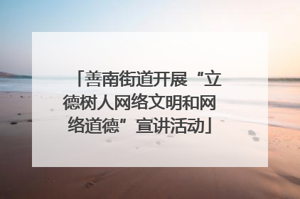 善南街道开展“立德树人网络文明和网络道德”宣讲活动