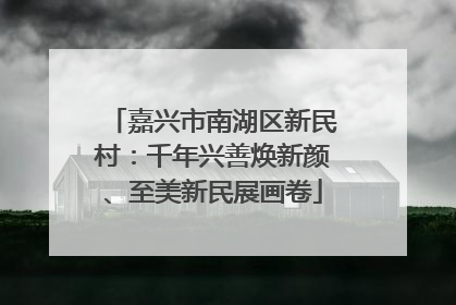 嘉兴市南湖区新民村：千年兴善焕新颜、至美新民展画卷