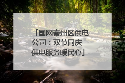 国网秦州区供电公司：双节同庆 供电服务暖民心