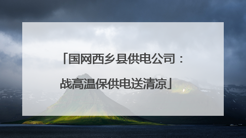 国网西乡县供电公司：战高温保供电送清凉