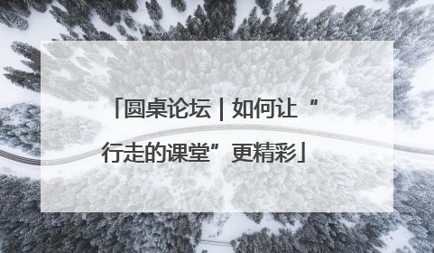 圆桌论坛｜如何让“行走的课堂”更精彩