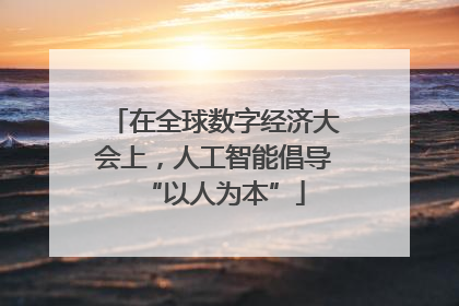 在全球数字经济大会上，人工智能倡导“以人为本”