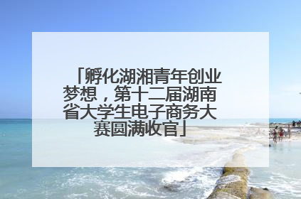 孵化湖湘青年创业梦想，第十二届湖南省大学生电子商务大赛圆满收官