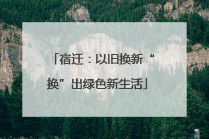 宿迁：以旧换新“换”出绿色新生活