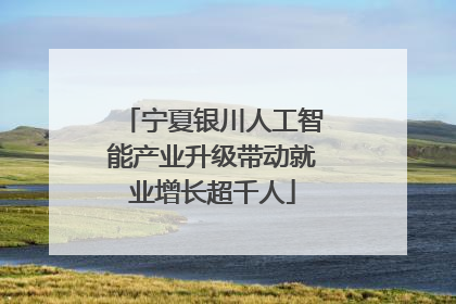 宁夏银川人工智能产业升级带动就业增长超千人