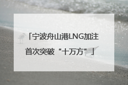 宁波舟山港LNG加注首次突破“十万方”