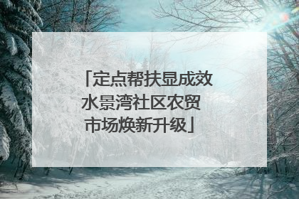 定点帮扶显成效 水景湾社区农贸市场焕新升级