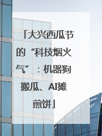 大兴西瓜节的“科技烟火气”：机器狗搬瓜、AI摊煎饼
