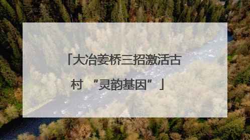 大冶姜桥三招激活古村 “灵韵基因”