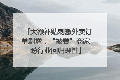 大额补贴刺激外卖订单剧增，“被卷”商家盼行业回归理性