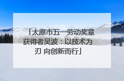 太原市五一劳动奖章获得者吴波：以技术为刃 向创新而行