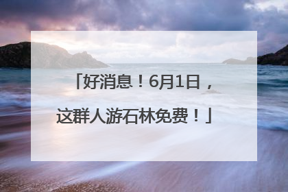好消息！6月1日，这群人游石林免费！