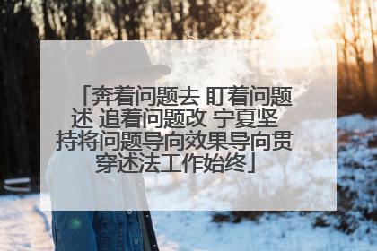 奔着问题去 盯着问题述 追着问题改 宁夏坚持将问题导向效果导向贯穿述法工作始终