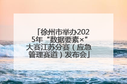 徐州市举办2025年“数据要素×”大赛江苏分赛（应急管理赛道）发布会