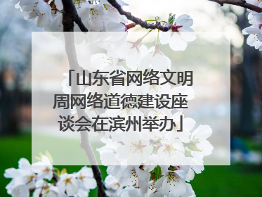 山东省网络文明周网络道德建设座谈会在滨州举办