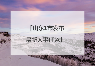 山东1市发布最新人事任免