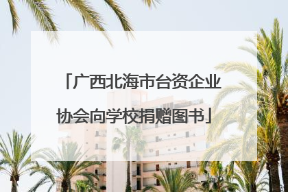 广西北海市台资企业协会向学校捐赠图书