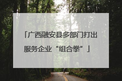 广西融安县多部门打出服务企业“组合拳”