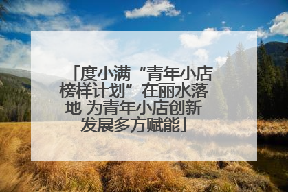 度小满“青年小店榜样计划”在丽水落地 为青年小店创新发展多方赋能
