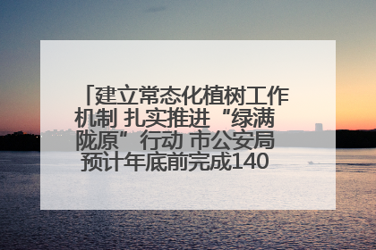建立常态化植树工作机制 扎实推进“绿满陇原”行动 市公安局预计年底前完成1402亩绿化任务
