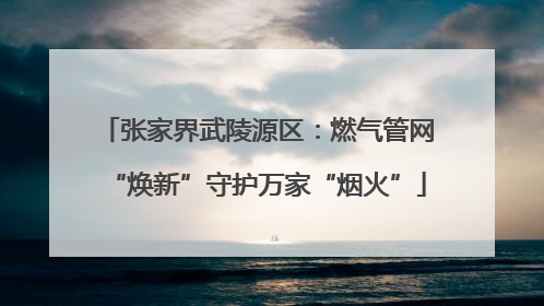 张家界武陵源区：燃气管网“焕新”守护万家“烟火”