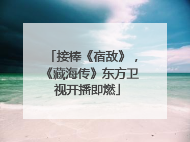 接棒《宿敌》，《藏海传》东方卫视开播即燃