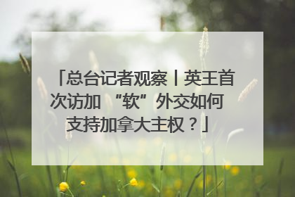 总台记者观察丨英王首次访加 “软”外交如何支持加拿大主权？