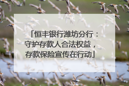 恒丰银行潍坊分行：守护存款人合法权益，存款保险宣传在行动