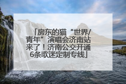 房东的猫“世界/青年”演唱会济南站来了！济南公交开通6条歌迷定制专线
