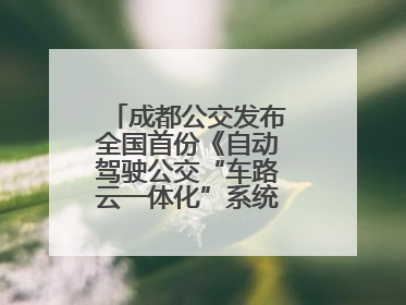 成都公交发布全国首份《自动驾驶公交“车路云一体化”系统联调》白皮书