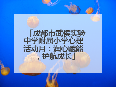 成都市武侯实验中学附属小学心理活动月：润心赋能，护航成长