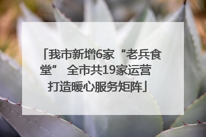 我市新增6家“老兵食堂” 全市共19家运营 打造暖心服务矩阵