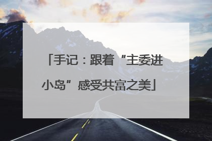 手记：跟着“主委进小岛”感受共富之美