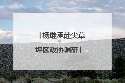 杨继承赴尖草坪区政协调研