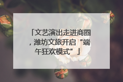 文艺演出走进商圈，潍坊文旅开启“端午狂欢模式”