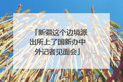 新疆这个边境派出所上了国新办中外记者见面会