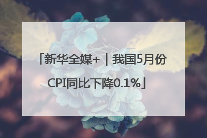 新华全媒+｜我国5月份CPI同比下降0.1%
