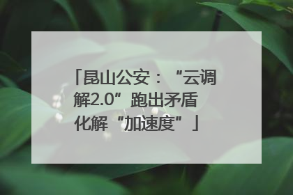 昆山公安：“云调解2.0”跑出矛盾化解“加速度”