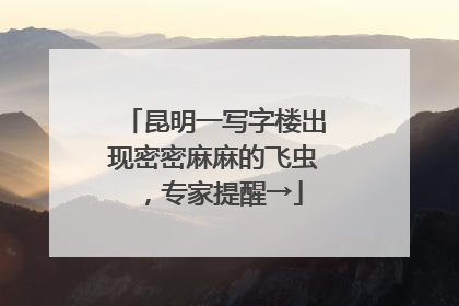 昆明一写字楼出现密密麻麻的飞虫，专家提醒→