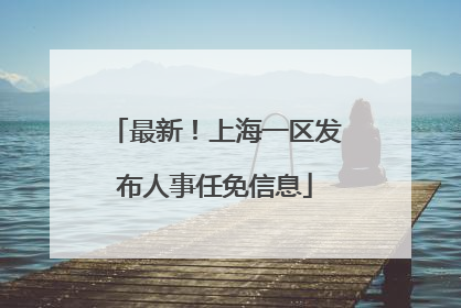最新！上海一区发布人事任免信息