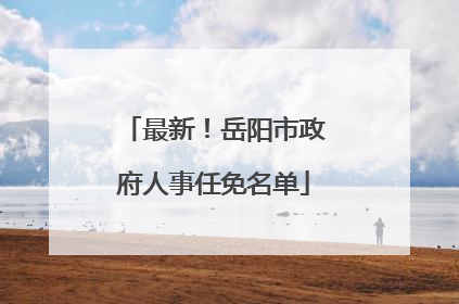 最新！岳阳市政府人事任免名单