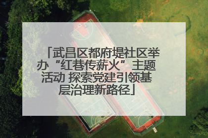 武昌区都府堤社区举办“红巷传薪火”主题活动 探索党建引领基层治理新路径