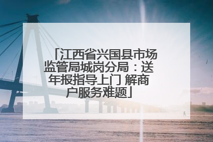 江西省兴国县市场监管局城岗分局：送年报指导上门 解商户服务难题