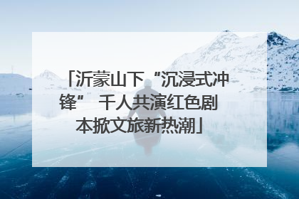 沂蒙山下“沉浸式冲锋” 千人共演红色剧本掀文旅新热潮