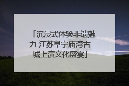 沉浸式体验非遗魅力 江苏阜宁庙湾古城上演文化盛宴