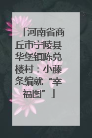 河南省商丘市宁陵县华堡镇陈兑楼村：小藤条编就“幸福图”