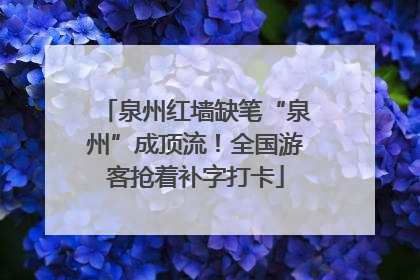泉州红墙缺笔“泉州”成顶流！全国游客抢着补字打卡