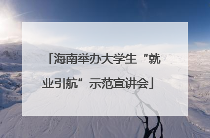 海南举办大学生“就业引航”示范宣讲会
