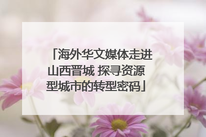 海外华文媒体走进山西晋城 探寻资源型城市的转型密码